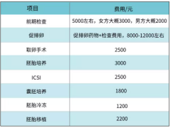 分享内蒙古试管婴儿费用，一二三代试管费用都在这里了